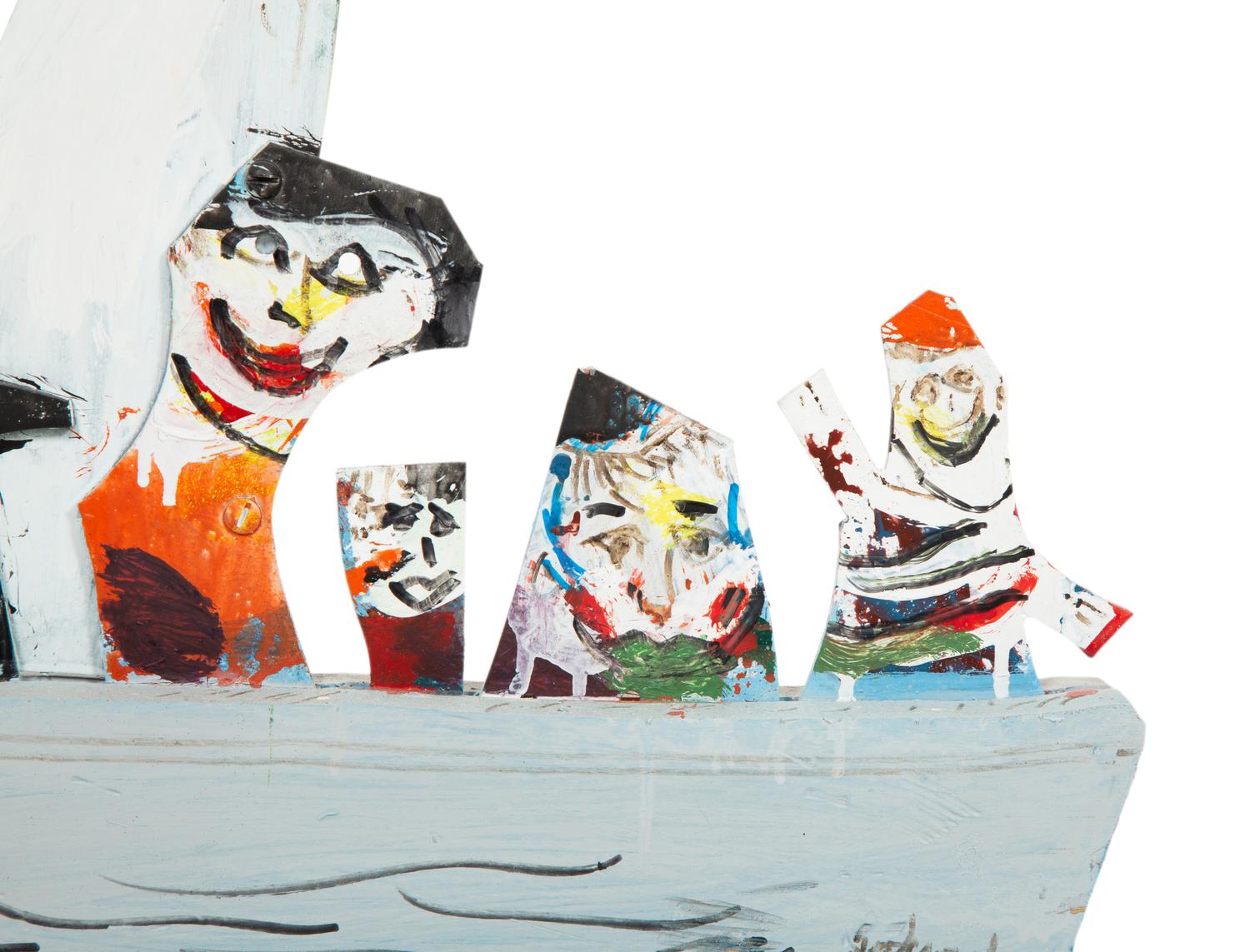 Figures in a Boat (Christmas Toy)