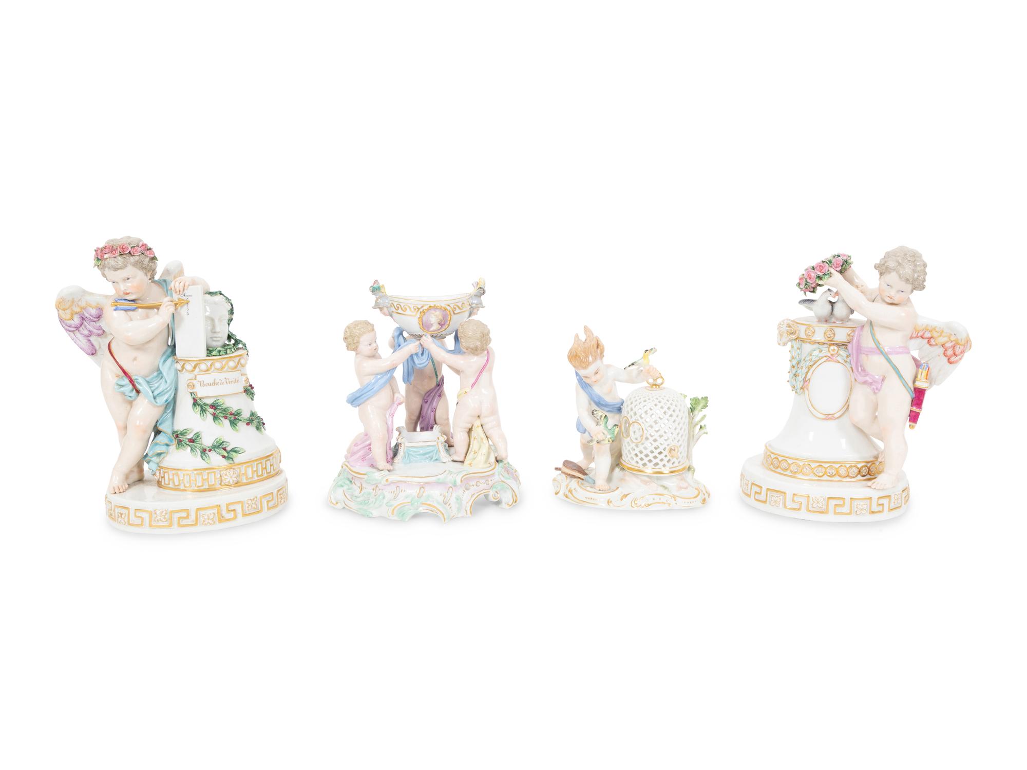 Four Meissen Porcelain Figurines