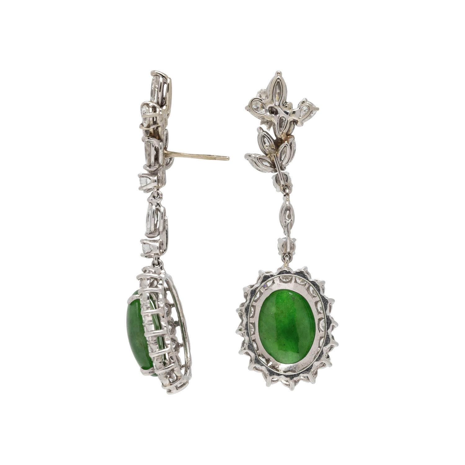 JADEITE JADE AND DIAMOND SET