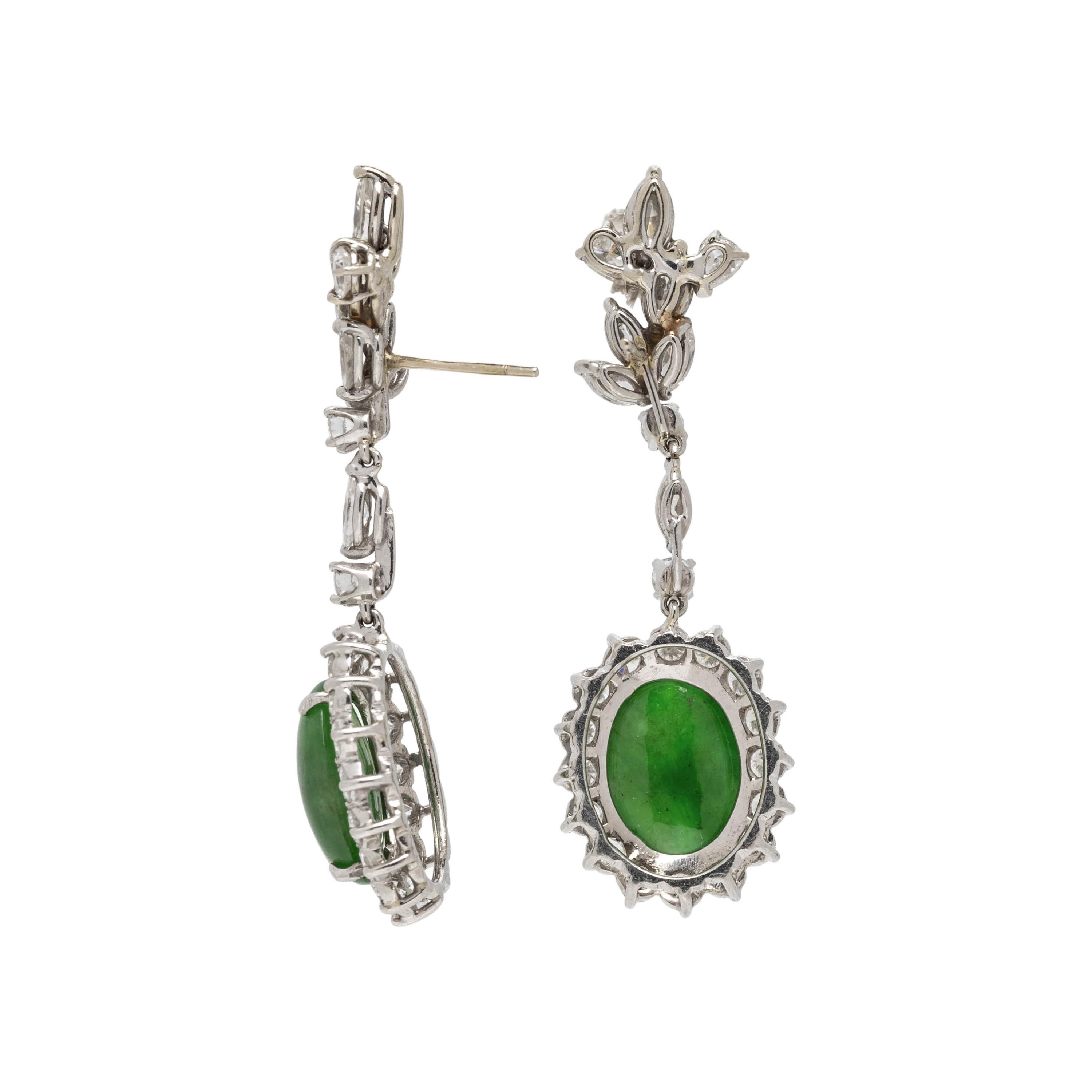 JADEITE JADE AND DIAMOND SET