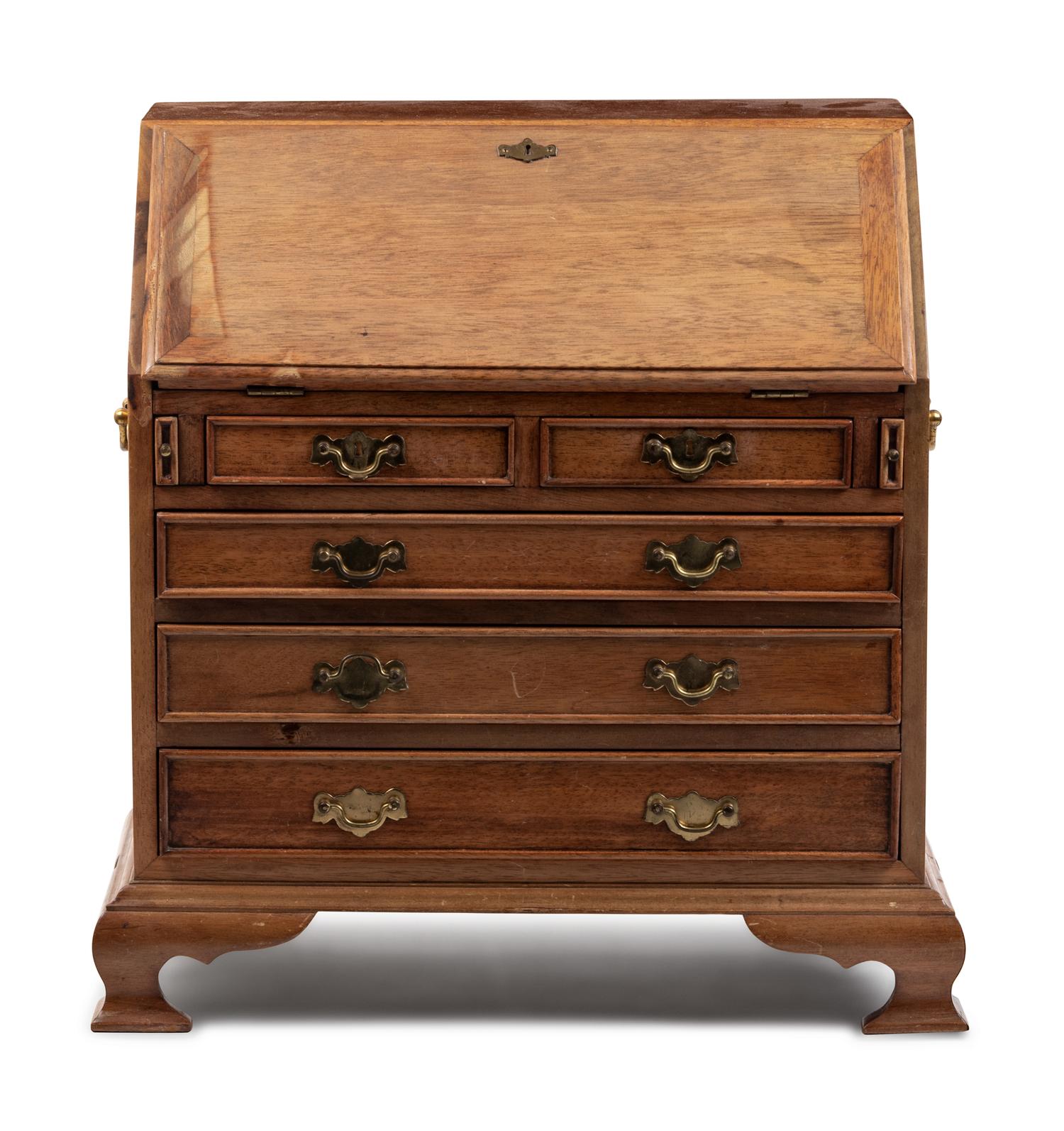 A Chippendale Style Diminutive Slant-Front Bureau