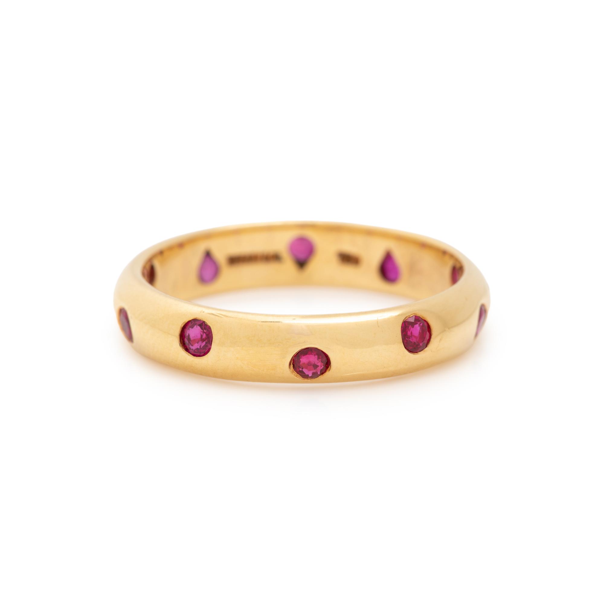 TIFFANY & CO., YELLOW GOLD AND RUBY RING