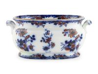 An English Transfer Decorated Stoneware Cistern