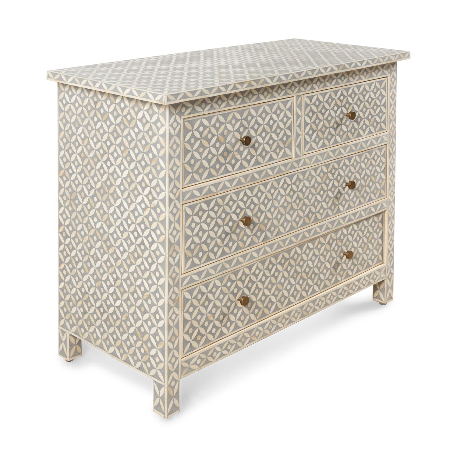 A Contemporary Marquetry Chest of Drawers