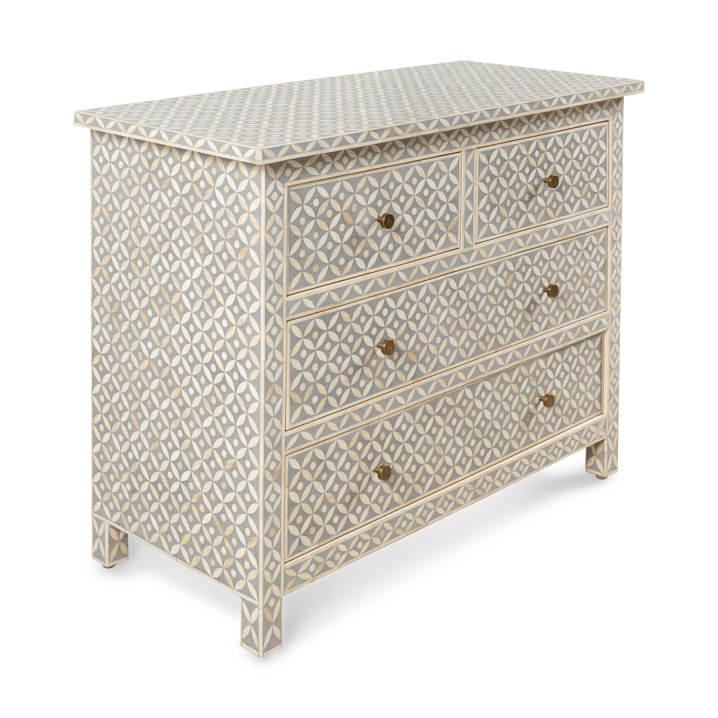 A Contemporary Marquetry Chest of Drawers