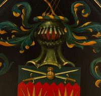 Two Modern Framed Panels Painted with Heraldic Crests