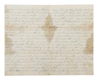 [CIVIL WAR]. Letter with graphic content regarding Battle of Antietam written by Bugler Charles E. May, 1st Rhode Island Light Artillery. 25 September 1862.