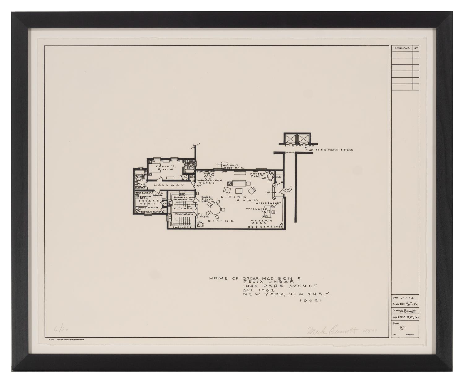 Blueprints of T.V. Show Homes (four works)