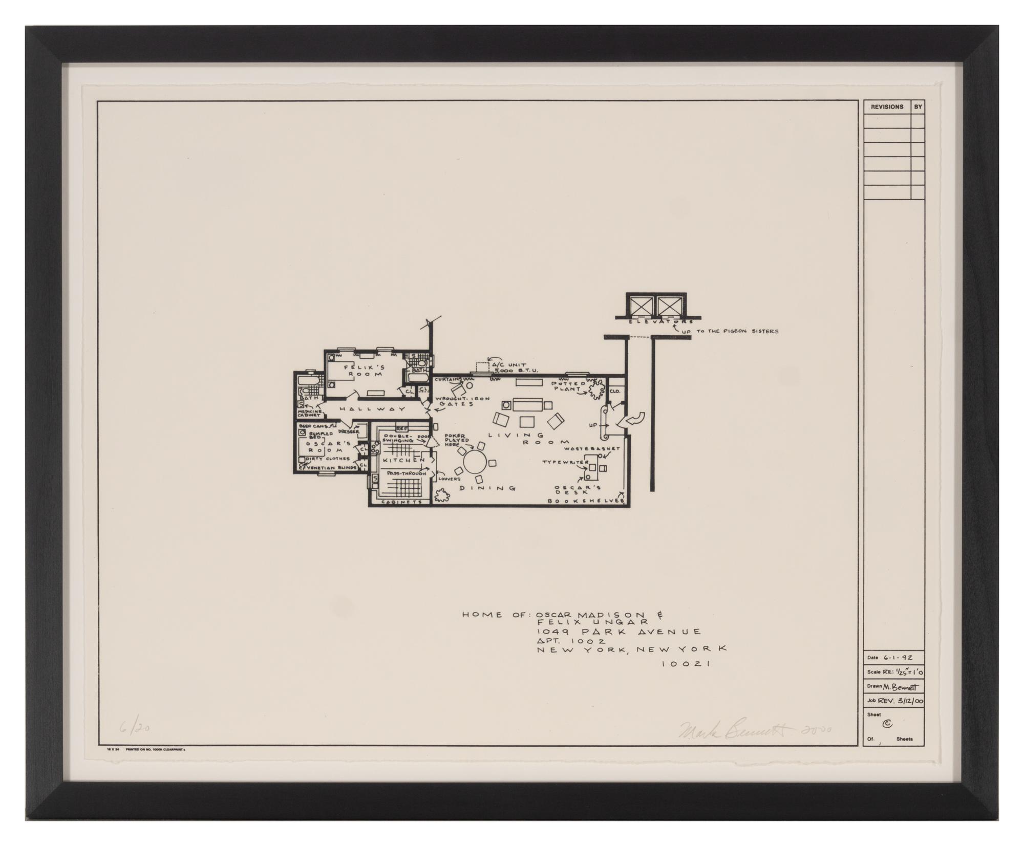 Blueprints of T.V. Show Homes (four works)
