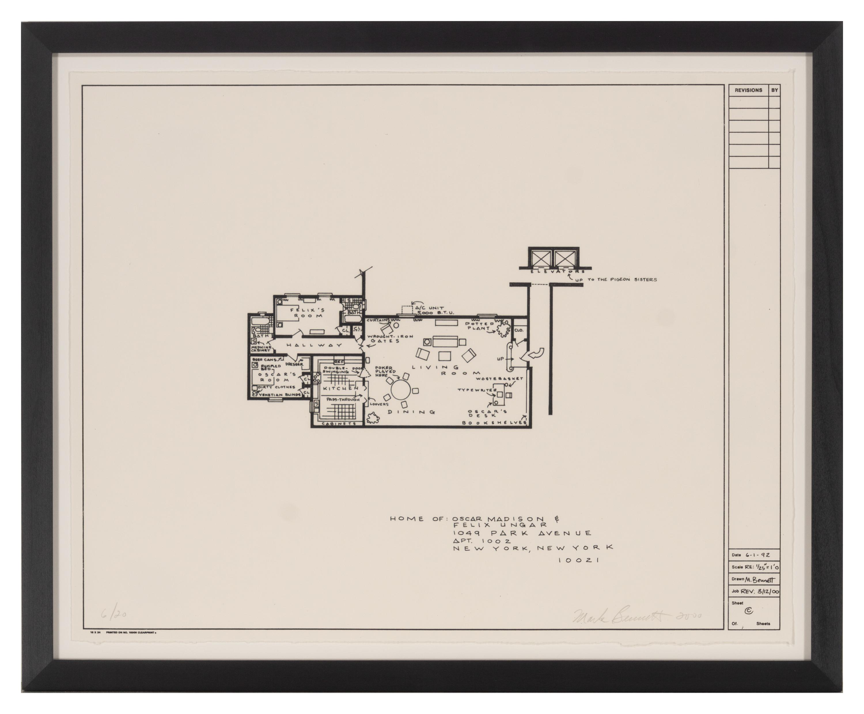 Blueprints of T.V. Show Homes (four works)