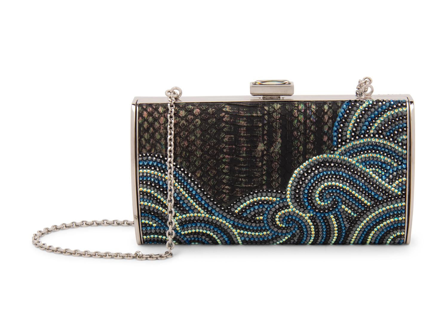 Judith Leiber Snakeskin and Crystal Clutch, 2000s