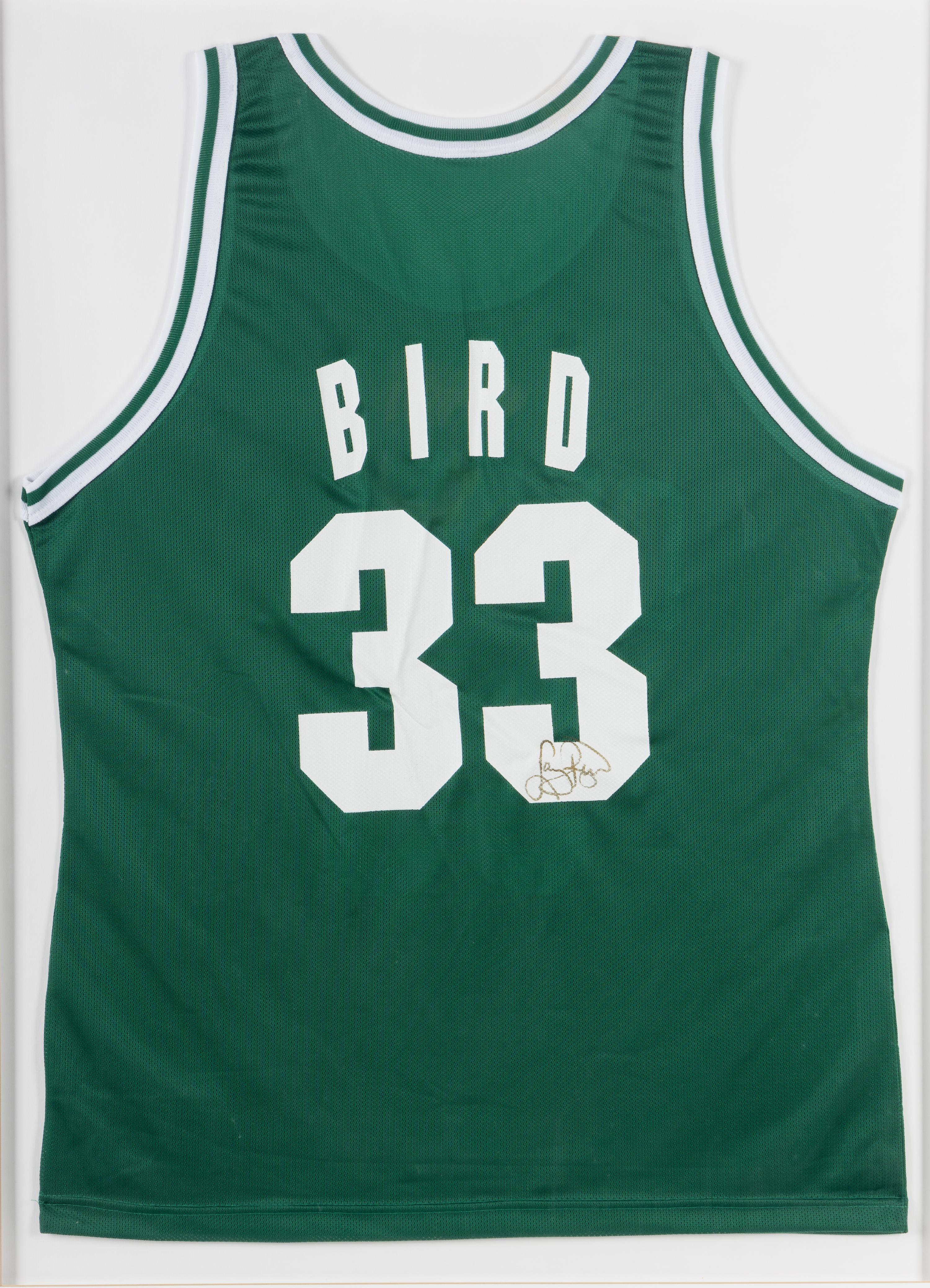 A Larry Bird Signed Autograph Boston Celtics Jersey,