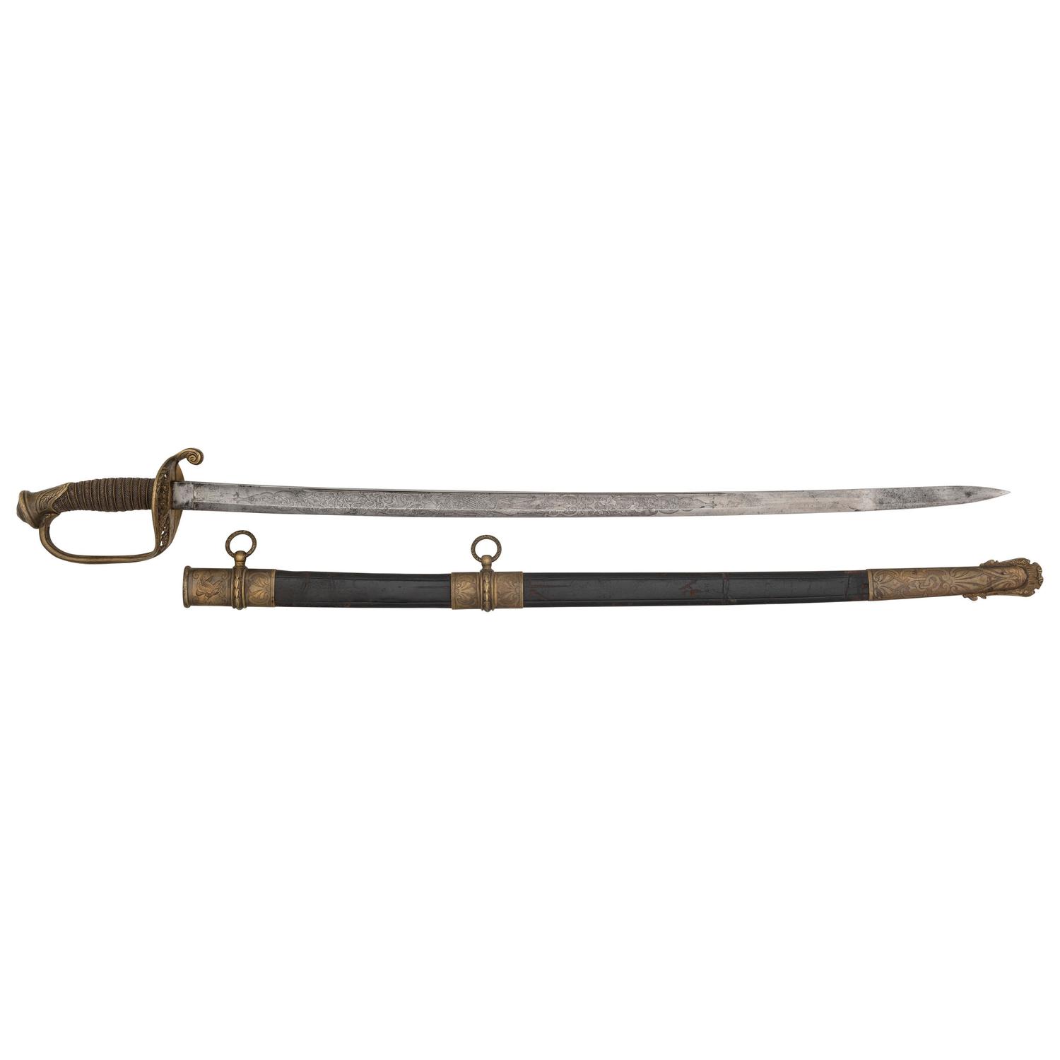 Tiffany Model 1850 Foot Officers Sword Presented to Captain Dennis Flynn