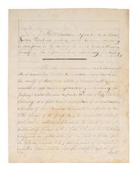 JACKSON, Andrew (1767-1845). Partly printed document signed ("Andrew Jackson"), as President, countersigned by Martin VAN BUREN (1782-1862) as Secretary of State, and J. MacPherson Berrien as Attorney General. 1 October 1830.