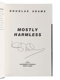ADAMS, Douglas (1952-2001). A group of 5 SIGNED FIRST EDITION novels by Adams, including 4 books from the Hitchhiker’s Guide series, comprising: