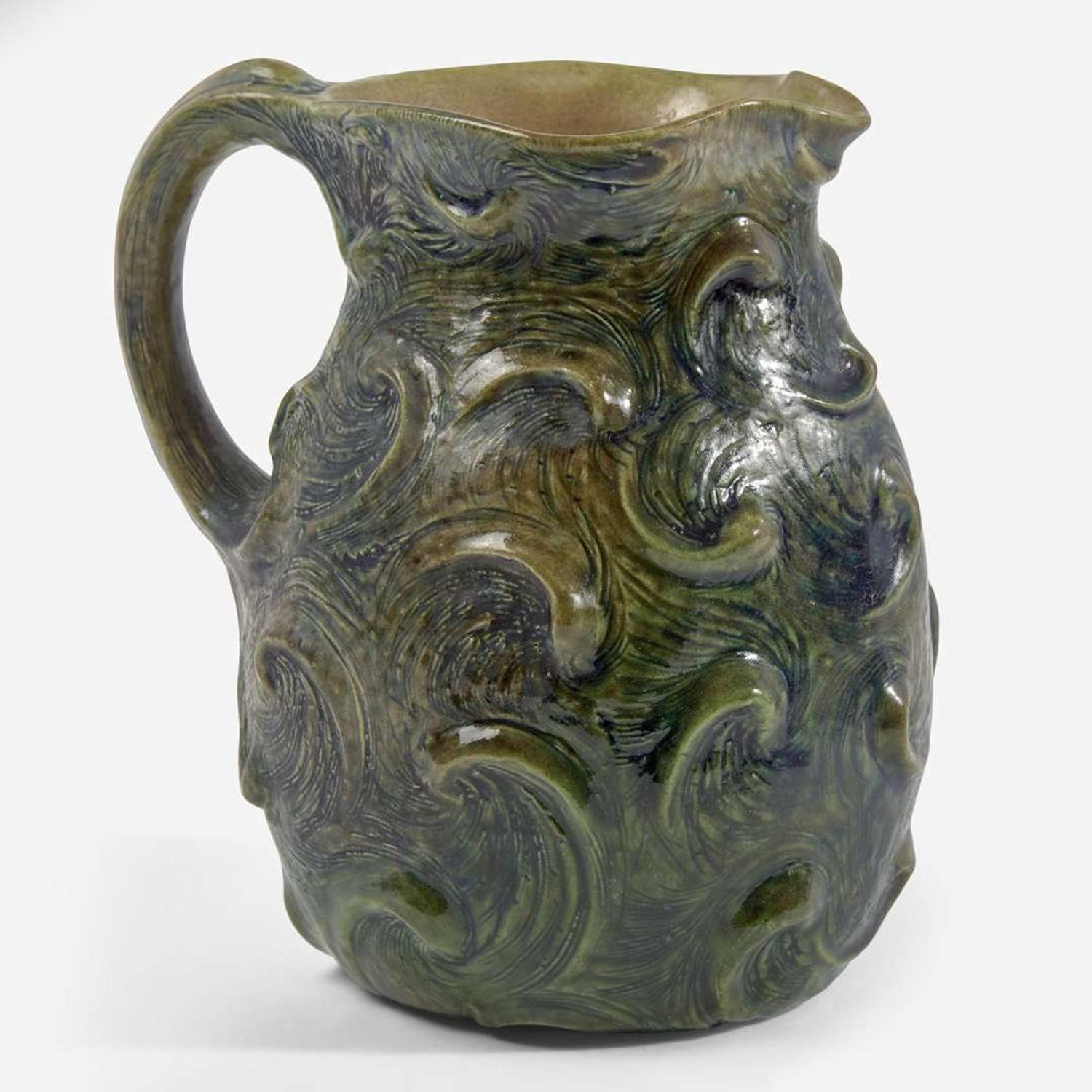 Martin Brothers (English, active 1873-1914) Pitcher with Swirl Decoration, Martin Brothers, UK, 1895