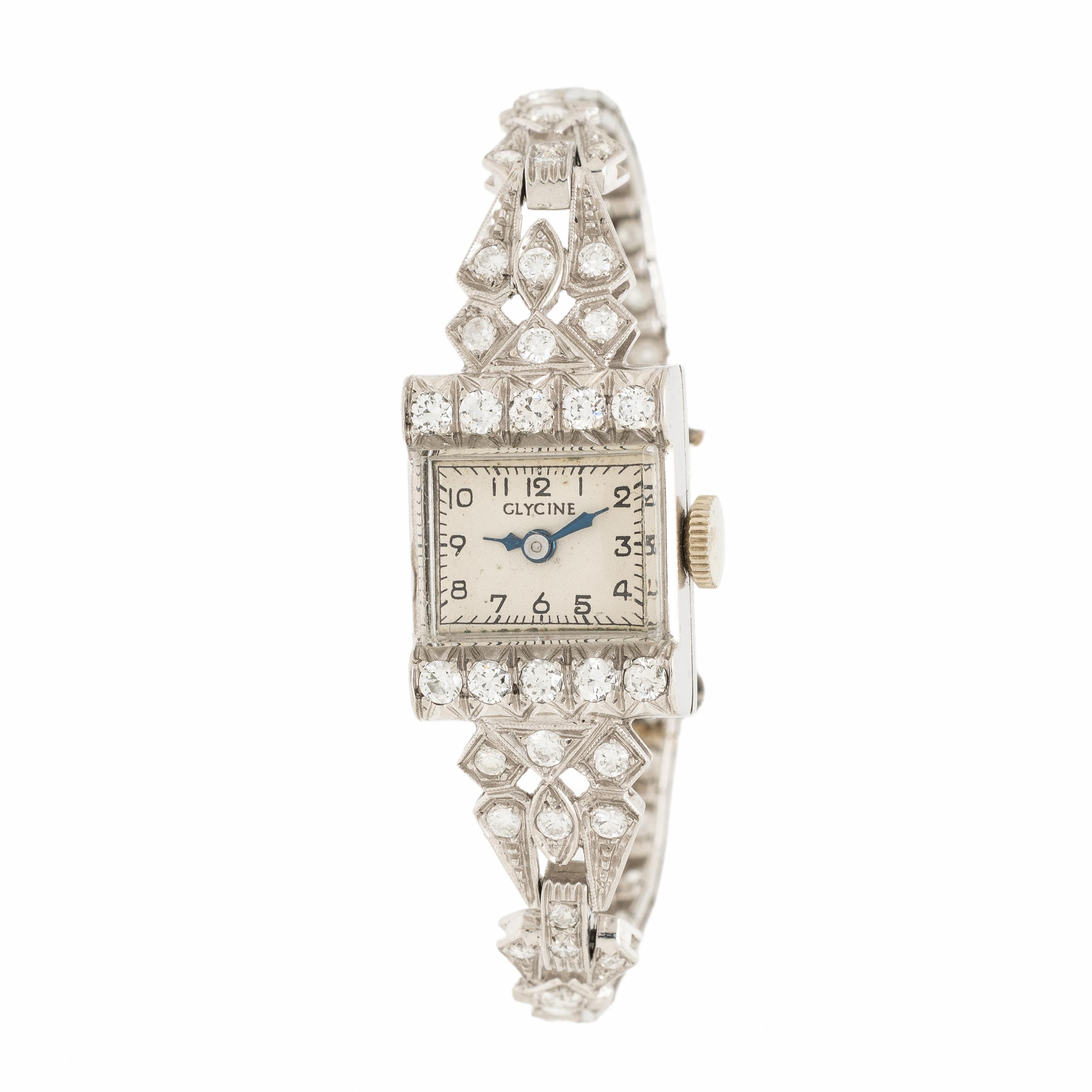 Glycine, Retro, Diamond and Platinum Watch
