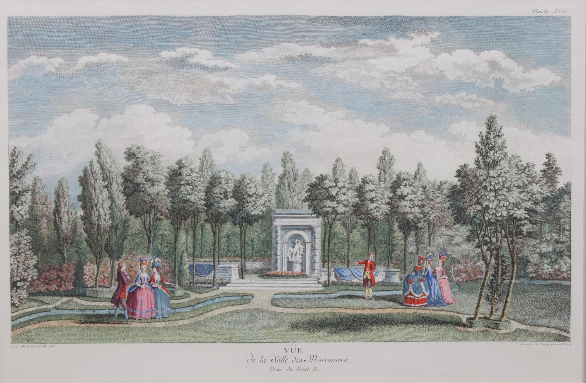 A Set of Four Color Engravings, after Carmontelle 12 1/4 x 19 inches. — 20TH CENTURY