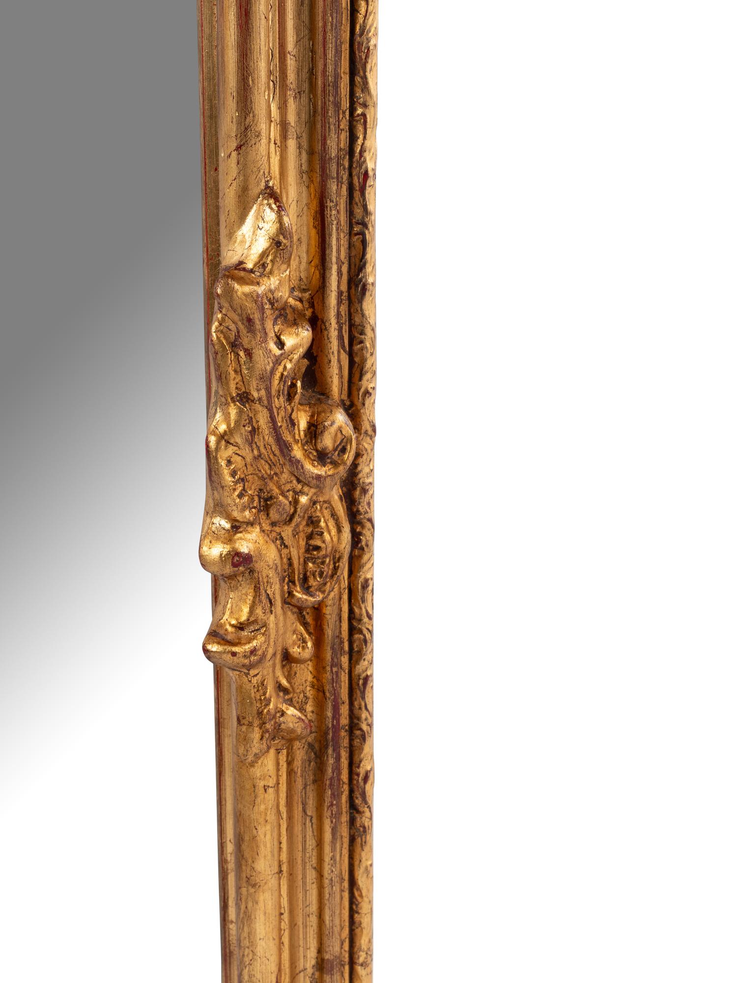 A Pair of Louis XV Style Gilded Pier Mirrors