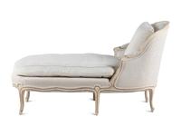 A Louis XV Style Cream-Painted Chaise Longue