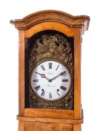 A French Provincial Walnut Comtoise Clock
