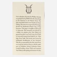 [Private Press] [Arion Press, The] Stevens, Wallace, and Jasper Johns Poems