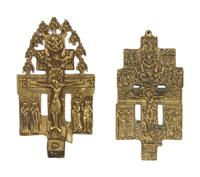Five Russian Cast Bronze Icons