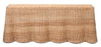 A Woven Rattan Console Table Height 30 1/2 x width 78 x depth 18 inches. — 20TH CENTURY