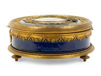 A French Gilt Metal and Enamel Table Casket with Portrait Medallion — 19TH CENTURY