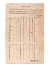 [ILLINOIS]. A group of 5 early Illinois land sale broadsides, comprising: