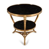 A French Gilt Bronze and Marble Guéridon