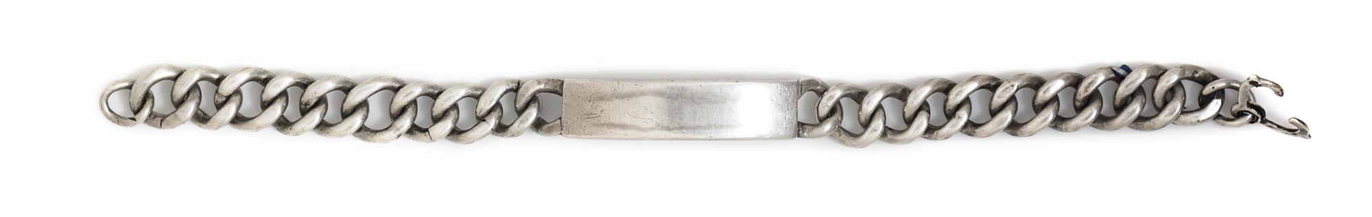 A Silver Curb Link ID Bracelet, William Spratling, 31.10 dwts.