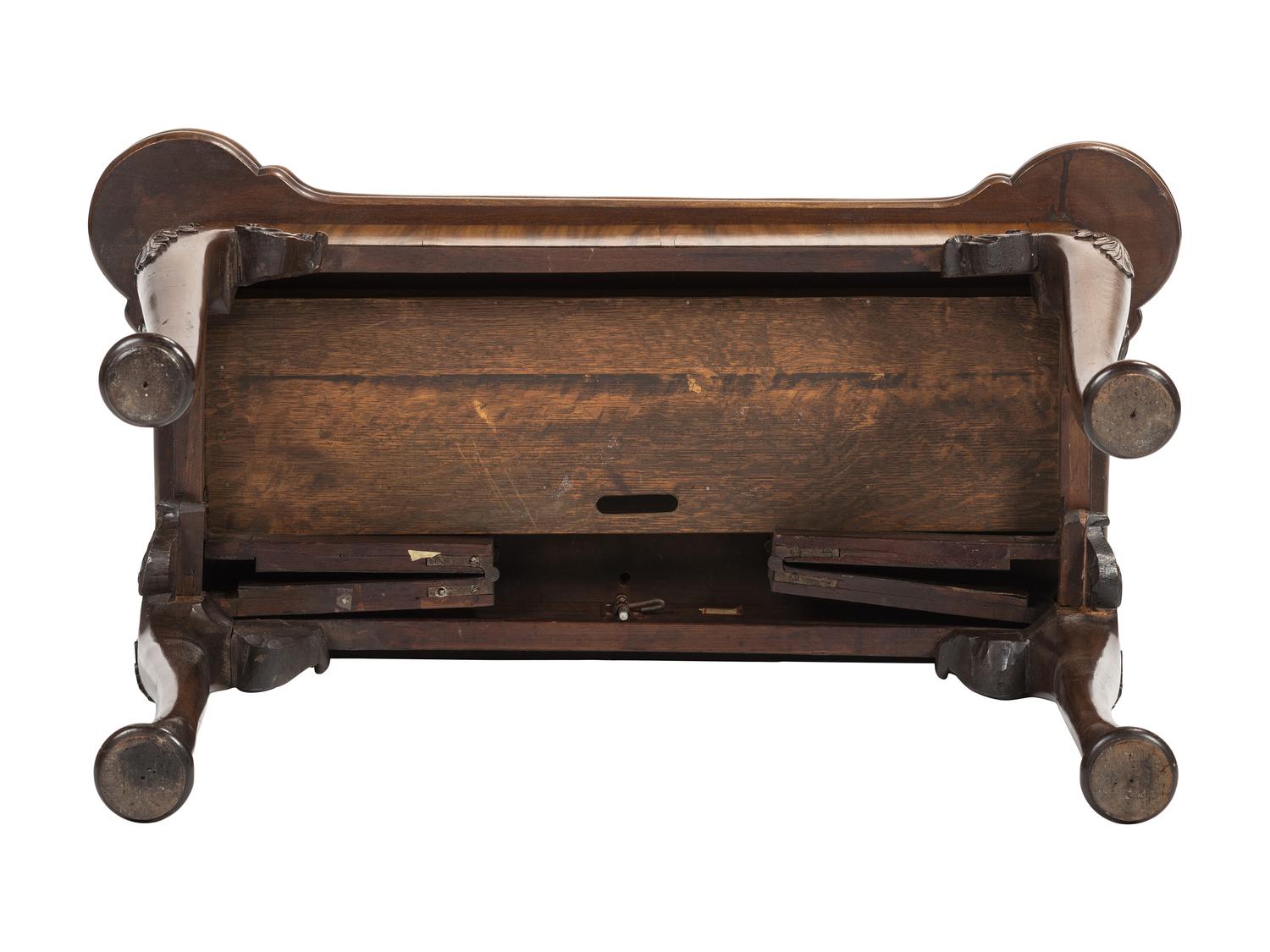 A George II-Style Mahogany Concertina-Action Game Table