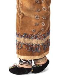 Haudenosaunee Corn Husk Female Doll AND Anishinaabe Beaded Doll