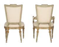 Two Italian Neoclassical Style Painted and Parcel Gilt Chairs