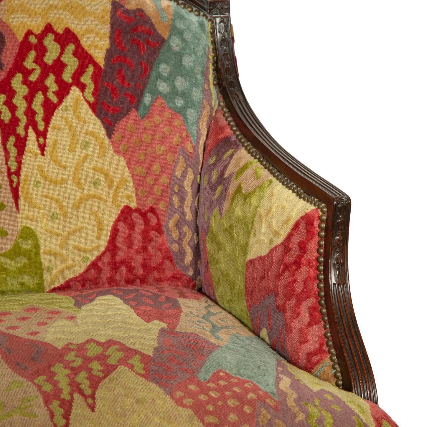 A Pair of Louis XVI Style Mahogany Settees