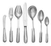 A Danish Silver Flatware Service, Georg Jensen Silversmithy, Copenhagen, 1915-1932, Rope pattern, comprising: 8 dinner forks 10 dinner