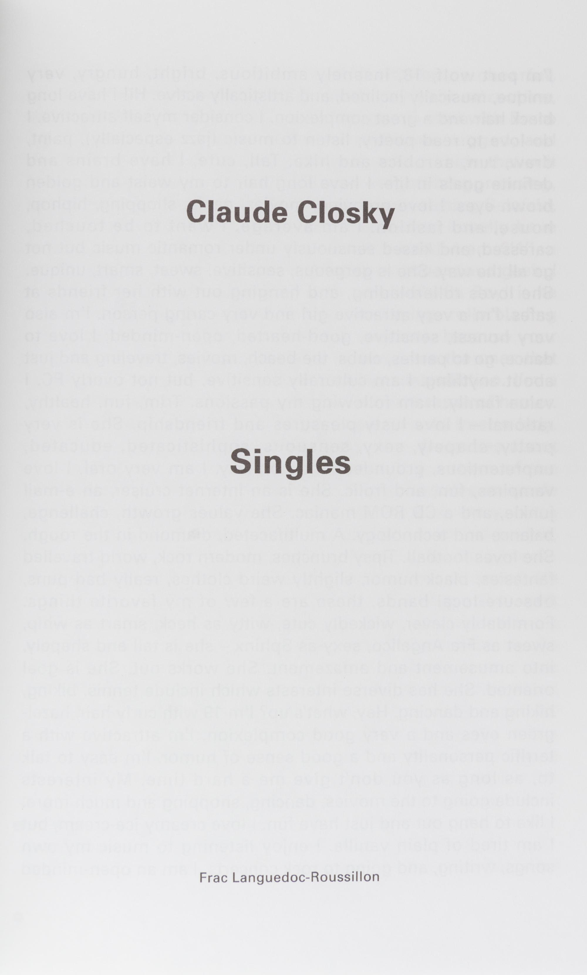 CLOSKY, CLAUDE A group of eight works.