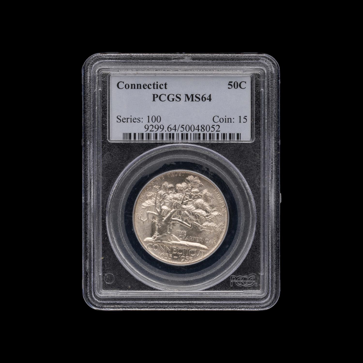 A 1935 Connecticut Commemorative 50c Coin [PCGS MS64]
