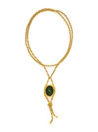 PIAGET, YELLOW GOLD AND JADE WATCH PENDANT NECKLACE
