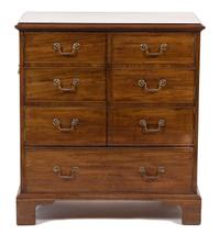A George II Style Two Door Cabinet Height 35 1/4 x width 33 3/4 x depth 19 inches. — 20TH CENTURY