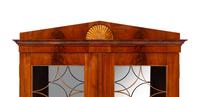A Biedermeier Figured Mahogany and Marquetry Vitrine Cabinet