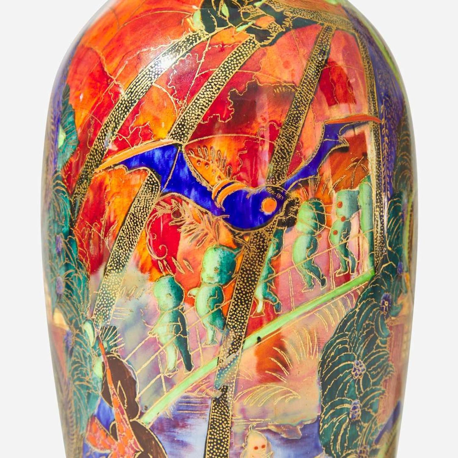 A Large Wedgwood Flame Fairyland Lustre Vase UK, circa 1920