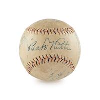 A 1926 New York Yankees Multi Signed Autograph Baseball Featuring Babe Ruth and Lou Gehrig (Beckett Authentication Services)