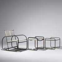 Walter Lamb (American, 1900–1989) — Lounge Chair (model C-5700), Ottoman, and Occasional table, c. 1952