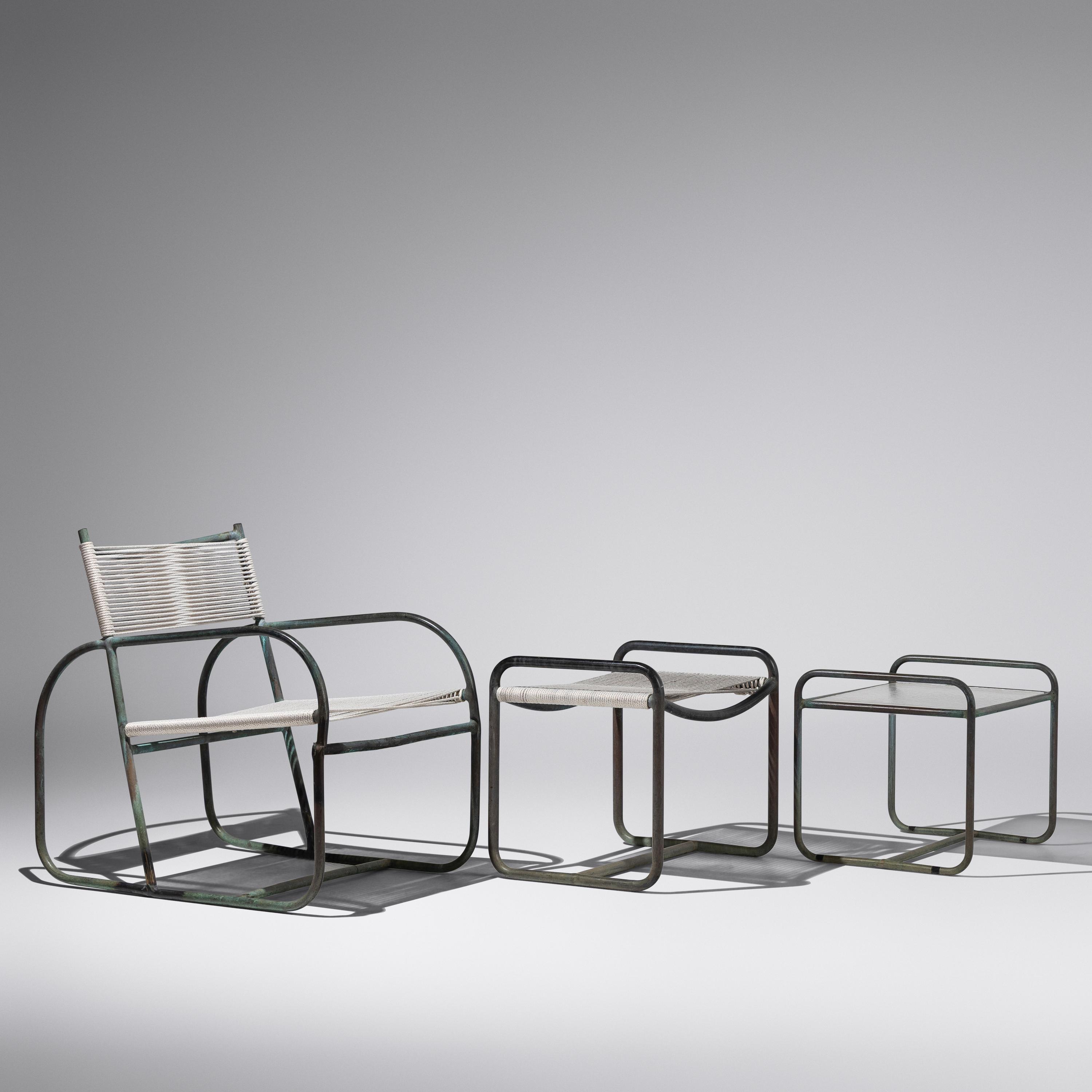 Walter Lamb (American, 1900–1989) — Lounge Chair (model C-5700), Ottoman, and Occasional table, c. 1952