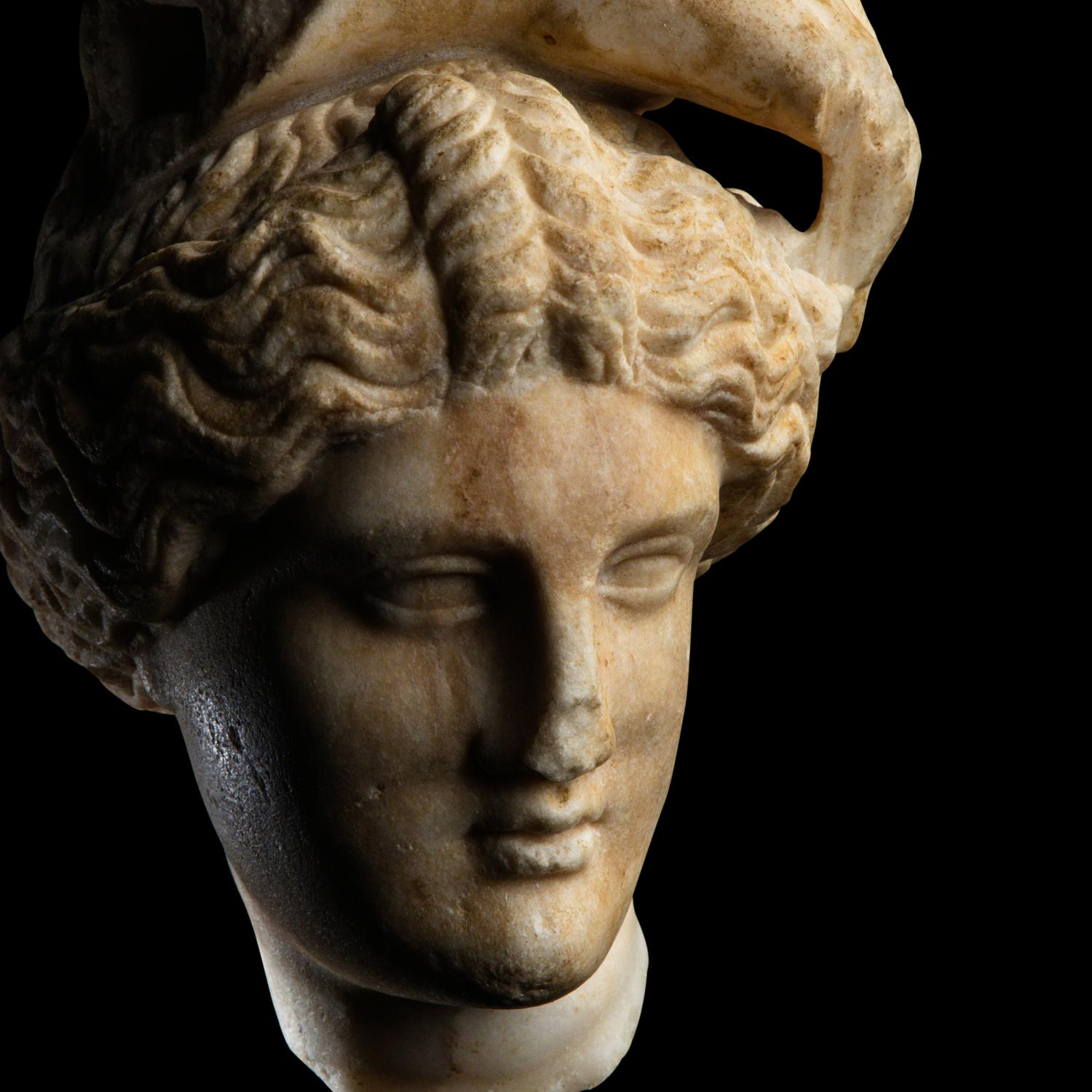 A Roman Marble Head of Apollo Lykeios