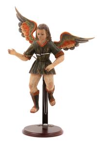 A Continental Carved Polychrome Figure