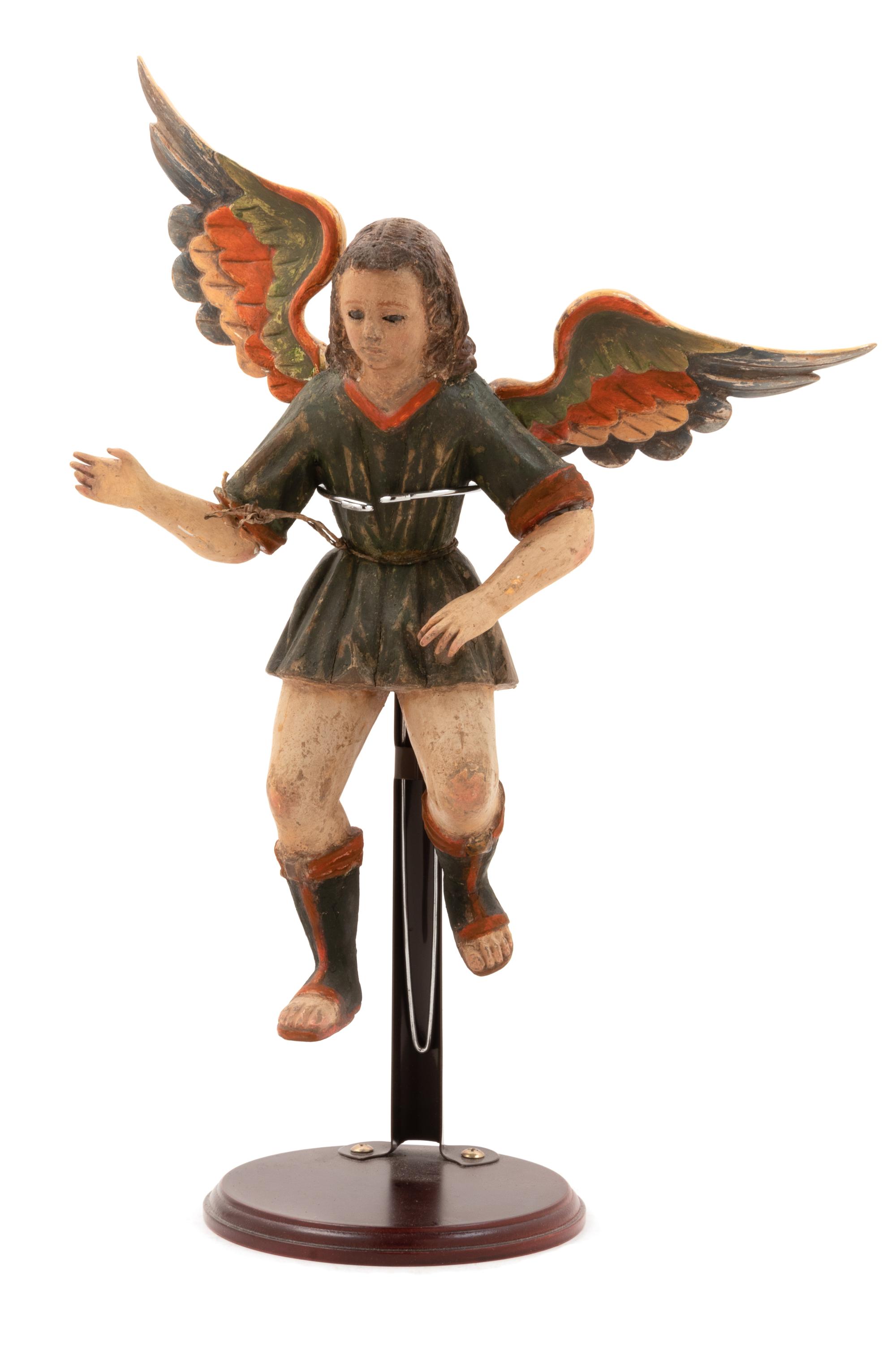 A Continental Carved Polychrome Figure