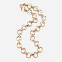 A bicolor gold necklace